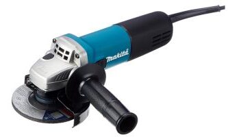 MAKITA 1 Amoladora 9557 NBR, 840 W, 220 V, Negro, Set de 4 Piezas [Clase de eficiencia energética A]